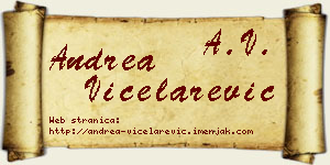 Andrea Vicelarević vizit kartica